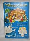 vintage christmas 1955 whitman diecut nativity set book manger scene