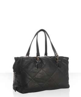 Lanvin black quilted lambskin top handle bowling bag