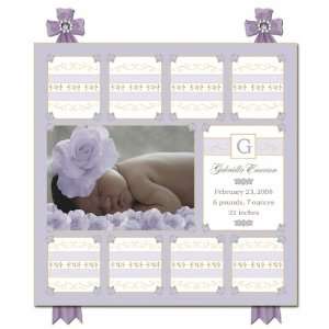  Sweet Roses Canvas Birth Announcement Lovely Lavender 