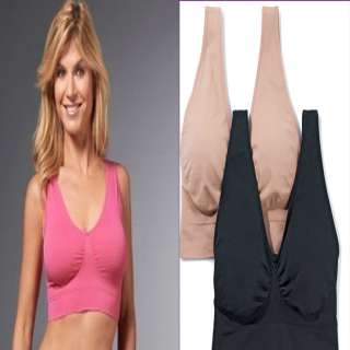 Full coverage seamless fabrication Wide non adjustable straps Ribbed 