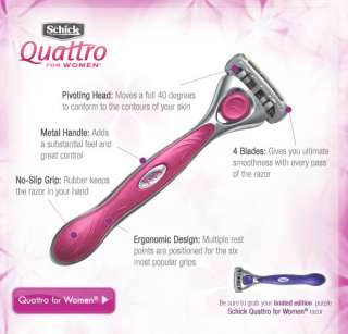 Schick Quattro for Women High Performance Razor, Packaging May Vary (1 