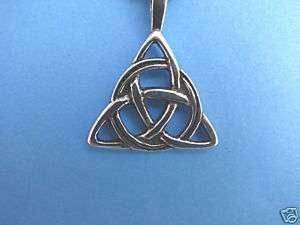SILVER TRIQUETRA Pendant Wicca Pagan Charmed Necklace  