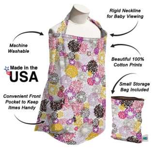 This simple and discreet, yet stylish nursing cover helps Mama feel at 