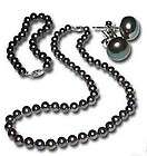 true Set Black Pearl Necklace Bracelet & Earring  