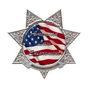 American Law Enforcement Decal 7 Point Star   12 h 