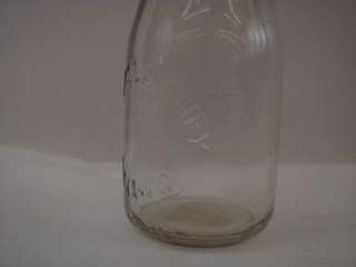 Vintage Haleakala Makawao Dairy Clear Glass Milk Bottle Half Pint 7544 