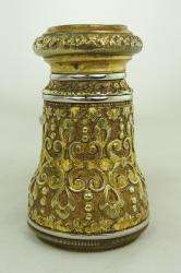 ANTIQUE VICTORIAN FRENCH GILT BRASS REPOUSSE OPERA GLASSES  