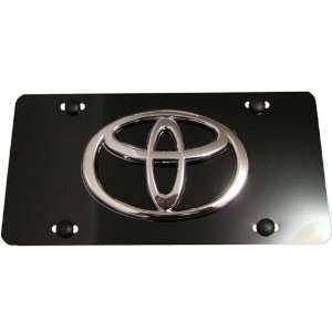    Toyota Logo Aluminum Black Front License Plate 