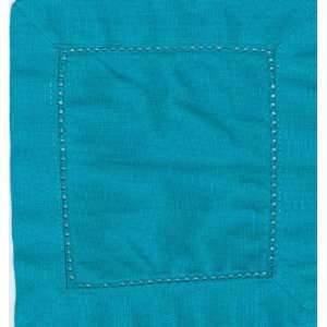 Turquoise 6x6 Hemstitch Cocktail Napkins 1 Dozen  Kitchen 