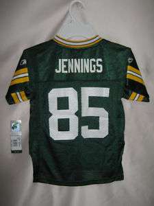 Green Bay Packers Replica NFL Kids Jersey Greg Jennings Green Size 7 
