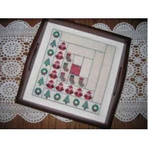  Christmas Log Cabin Quilt Square   Cross Stitch Pattern 