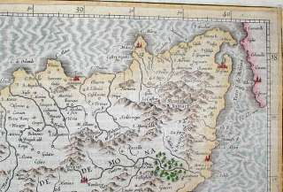 1589 (1633) MERCATOR Map SICILY Siciliae Regnum Rare  