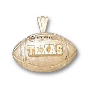  Texas Longhorns 14K Gold TEXAS Football Pendant 