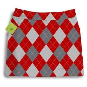 Loudmouth Golf Womens Skorts Red & Gray  Size 4