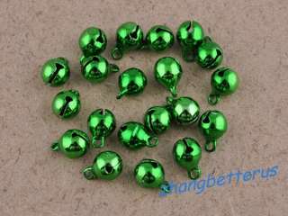   Pcs green jingle bells Xmas charms jewelry findings pendants 9×6 mm