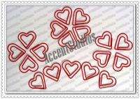 100 Cute Shaped Paper Clips Bookmark Paperclips Heart 2  