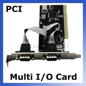 DUAL 2 PORT I/O RS232 9 PIN SERIAL PCI EXPANSION CARD  