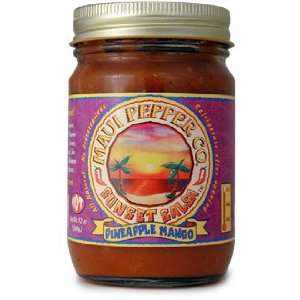 Maui Pepper Salsa Hot 12 oz.  Grocery & Gourmet Food