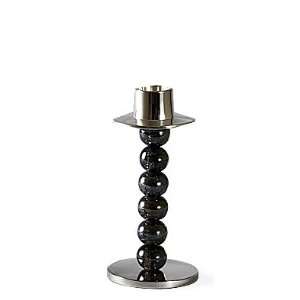 Grehom Black Marbles Candle Holder; Made of Brass & Marbles; Beautiful 