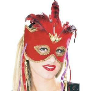  Red Velvet Mardi Gras Venetian Face Eyemask Toys & Games