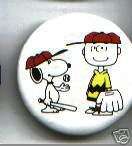 SNOOPY + CHARLIE BROWN pin BASEBALL Peanuts gang  