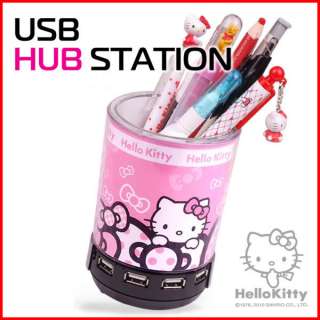 New Hello Kitty USB Hub station Pen Holder 4port usb  