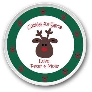  Preppy Plates   Personalized Melamine Plates (Rudolph and 