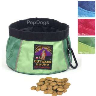 KYJEN Outward Hound Pet Dog Portable COLLAPSIBLE Camping TRAVEL BOWL