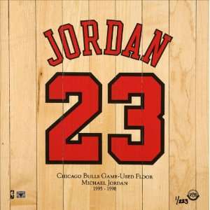  Michael Jordan Chicago Bulls Game Used Floor Display (Jersey 