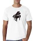 Mens Piano Silhouette Organ Keys Music T Shirt Tee Yamaha