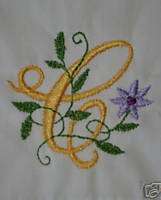 Initial (monogrammed) Machine Embroidered Pillowcases  