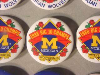   University Of Michigan 1988 Rose Bowl Pinback Button Badge Pins  