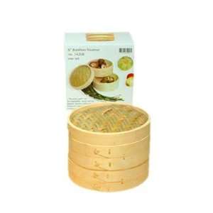 Bamboo Steamer Set With 2 Steamers & 1 Cover   8  Kitchen 