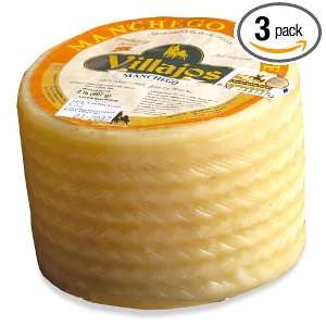 Villajos Young Manchego Cheese, 17.6 Ounce Packages (Pack of 3)