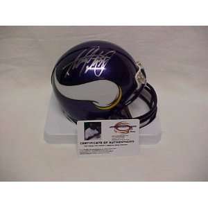   Autographed Minnesota Vikings Riddell Mini Helmet 