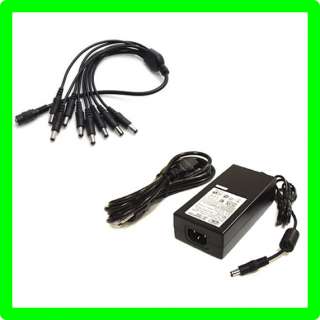 Ports 12V 5A DC Power Adapter for Security Cameras  