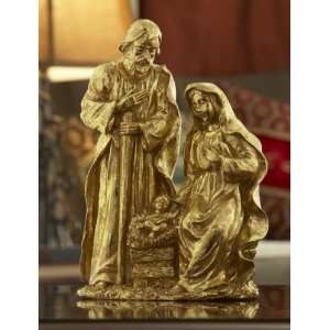   Pack of 4 Religious Gold Leaf Christmas Nativity Set