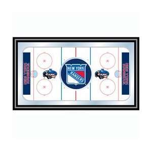  NHL New York Rangers Framed Hockey Rink Mirror Sports 
