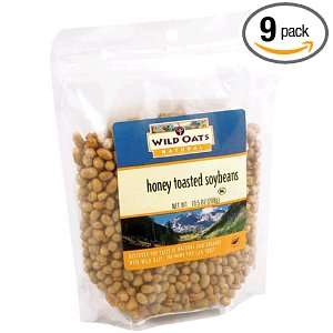 Wild Oats Natural Honey Toasted Soybeans, 10.5 Ounce Bags (Pack of 9)
