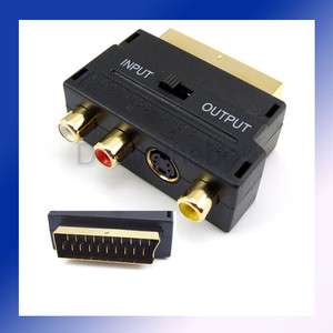 Video Audio RGB Scart to Composite RCA AV TV Adapter  