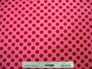 Michael Miller~TA DOT~RED & PINK Raspberry Polka Dot FUN Fabric /Yd.