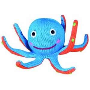  Organic Zubels Oshin the Octopus 7 100% hand knit rattle 