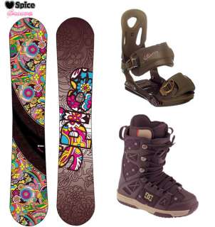 Spice GROOVY Womens Snowboard+Binding+DC Boots NEW  