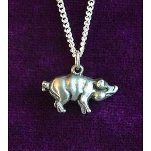  Pig Necklace   Solid Pewter 