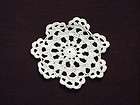 new handmade medallion crochet lace doily 4 round white returns