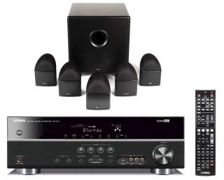 Yamaha RX V371BL and Mirage NanoSat 5.1 Home Theater Package (Black 