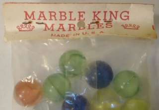 30 Marble King 50s 60s Cats Eye Marbles, Mint in Bag  
