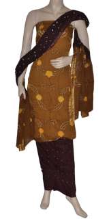 Catchy Designer Boho Bohemian Bandhej Bandhini Cotton Salwar Suit