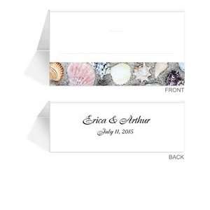 190 Personalized Place Cards   Shell Rainbow Office 