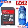 Sandisk 8GB Ultra Class 4 SDHC SD Memory Card + Re